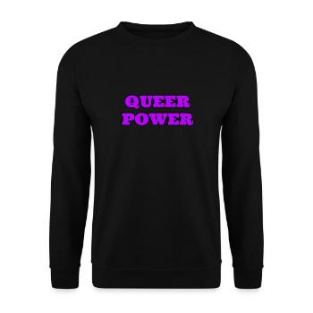 Queere Macht - Unisex Pullover - Schwarz - Vorne - Alina (178cm) & Michal (187cm)