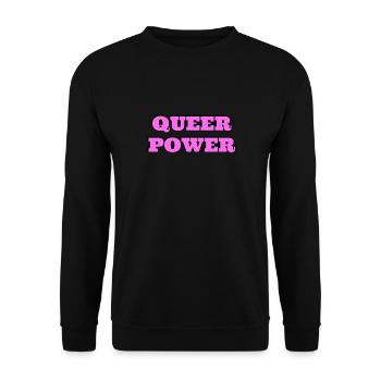 Queere Macht - Unisex Pullover - Schwarz - Vorne - Alina (178cm) & Michal (187cm)