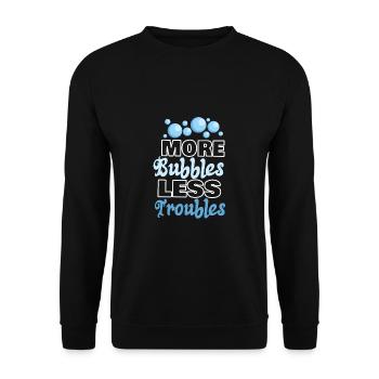 Production de savon Bulles de savon - Sweat-shirt Unisexe - noir - Devant - Alina (178cm) & Michal (187cm)