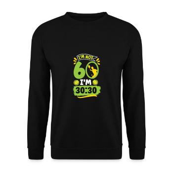 60. Birthday tennis fun - Unisex Sweatshirt - black - Front - Alina (178cm) & Michal (187cm)