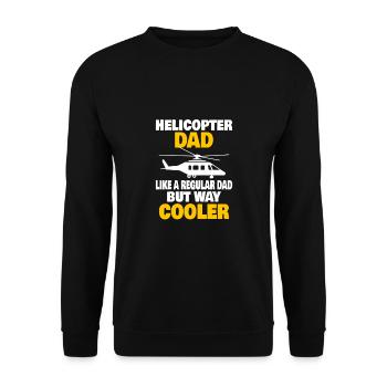 Helicopter Pilot Aviation Helicopter Dad - Unisex Pullover - Schwarz - Vorne - Alina (178cm) & Michal (187cm)