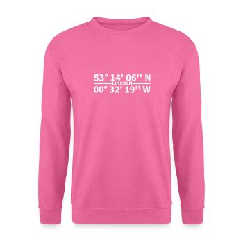 Lincoln Koordinaten - Unisex Pullover - Pink - Vorne