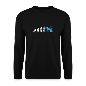 Evolution of the nerds - Unisex Sweatshirt - black - Front - Alina (178cm) & Michal (187cm)