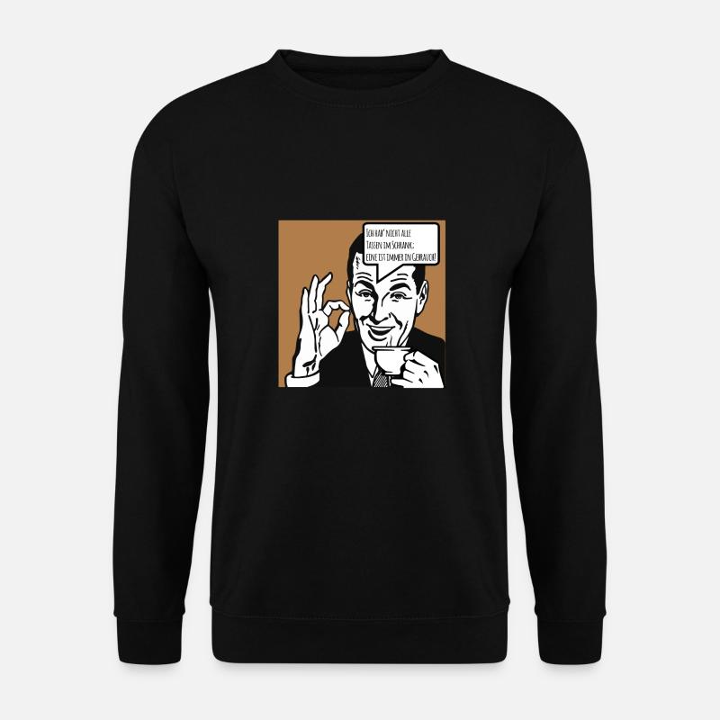 Kaffeeverrückt - Unisex Pullover - Schwarz