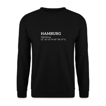 Hamburg Hamburg coordinates - Unisex Sweatshirt - black - Front - Alina (178cm) & Michal (187cm)