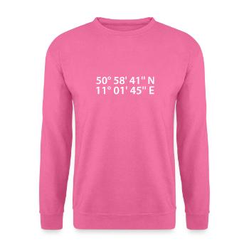 Coordonnées d’Erfurt - Sweat-shirt Unisexe - rose - Devant