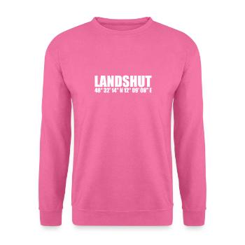 Landshut Koordinaten - Unisex Pullover - Pink - Vorne