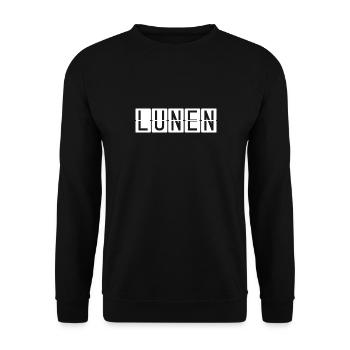 Lünen Flughafentafel - Unisex Pullover - Schwarz - Vorne - Alina (178cm) & Michal (187cm)