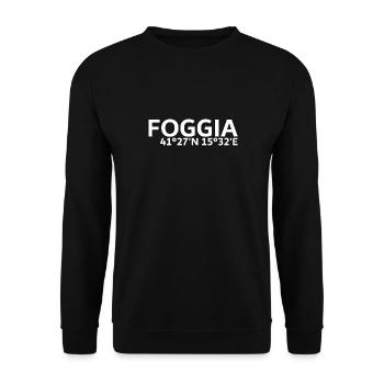 Foggia Koordinaten - Unisex Pullover - Schwarz - Vorne - Alina (178cm) & Michal (187cm)