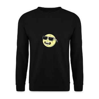 Mond Sonnenbrille Lachen - Unisex Pullover - Schwarz - Vorne - Alina (178cm) & Michal (187cm)