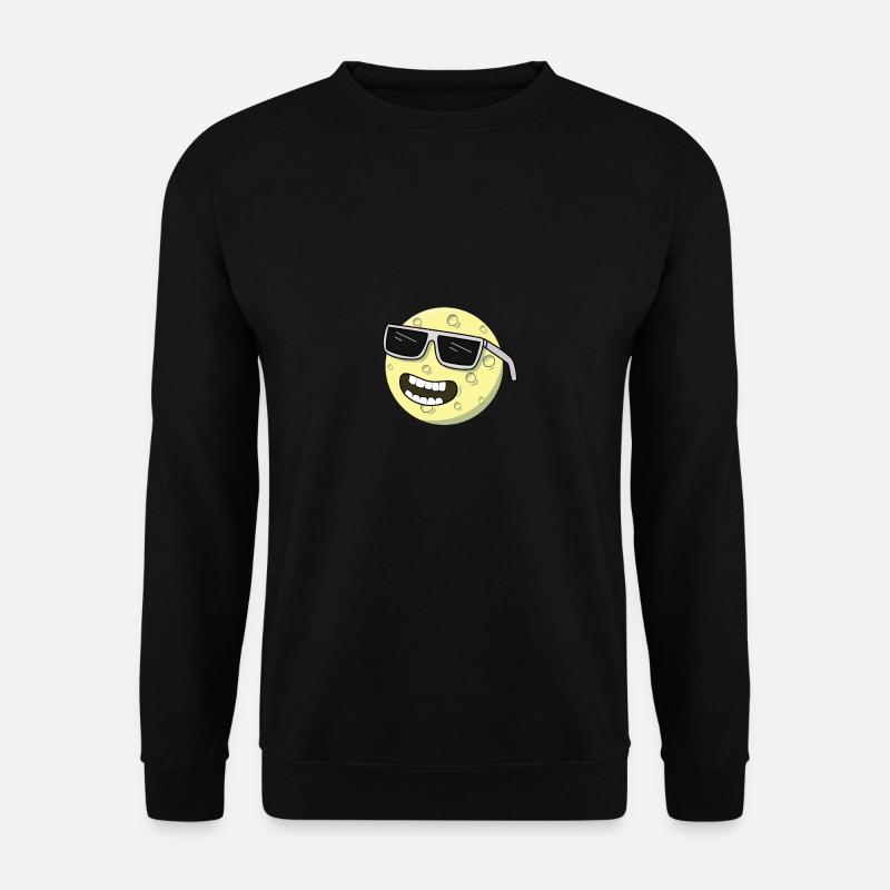 Moon sunglasses laugh - Unisex Sweatshirt - black
