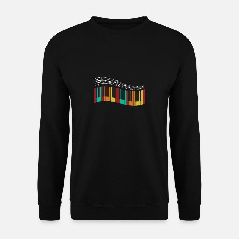 Piano - Klavier - Musik - Shirt - Unisex Pullover - Schwarz