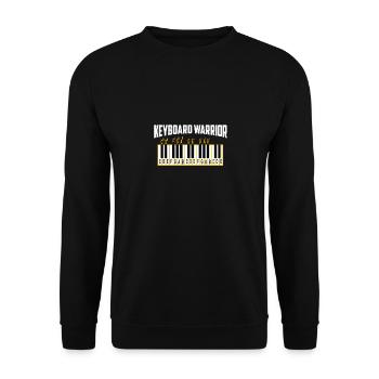 Keyboard - Piano - Piano - Music - Shirt. - Unisex Sweatshirt - black - Front - Alina (178cm) & Michal (187cm)