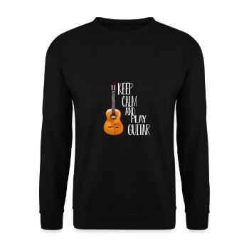 Guitar Guitar Shirt - Unisex Sweatshirt - black - Front - Alina (178cm) & Michal (187cm)