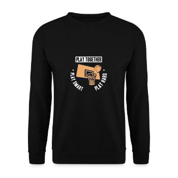 Basketballer - Basketball - Shirt - Unisex Pullover - Schwarz - Vorne - Alina (178cm) & Michal (187cm)