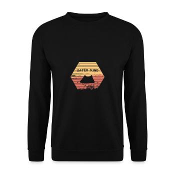 Père Enfant Camping Camping Nature Cadeau De Vacances - Sweat-shirt Unisexe - noir - Devant - Alina (178cm) & Michal (187cm)