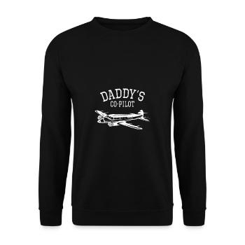 Chemise CO PILOT du papa - Sweat-shirt Unisexe - noir - Devant - Alina (178cm) & Michal (187cm)