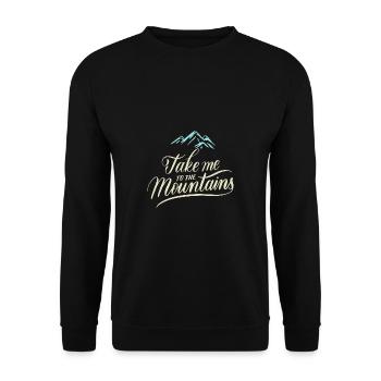 Montagne - Randonnée en montagne - Montagne - Chemise - Sweat-shirt Unisexe - noir - Devant - Alina (178cm) & Michal (187cm)