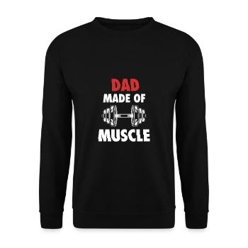 PAPA FAIT DU MUSCLE - Papa Papa Muscle Shirt - Sweat-shirt Unisexe - noir - Devant - Alina (178cm) & Michal (187cm)