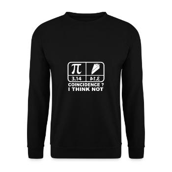 Chemise de maths de maths de pi - Sweat-shirt Unisexe - noir - Devant - Alina (178cm) & Michal (187cm)