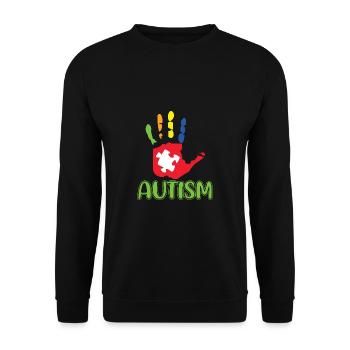 Autism - Autismus - Awareness - Shirt - Unisex Pullover - Schwarz - Vorne - Alina (178cm) & Michal (187cm)