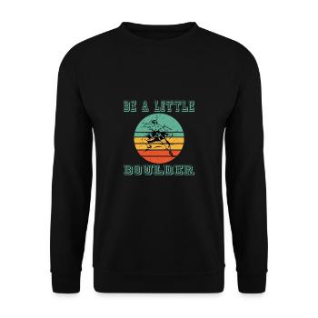 être un petit bloc - bloc - escalade - - Sweat-shirt Unisexe - noir - Devant - Alina (178cm) & Michal (187cm)