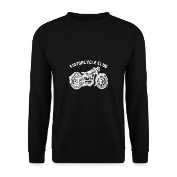 Motorrad - Motorcycle - Motorrad - Shirt - Unisex Pullover - Schwarz - Vorne - Alina (178cm) & Michal (187cm)