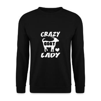 Crazy Goat Goat Lady - Shirt - Unisex Sweatshirt - black - Front - Alina (178cm) & Michal (187cm)