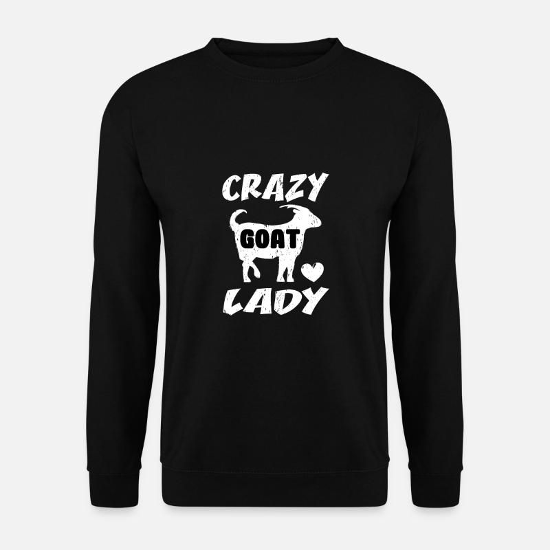 Crazy Goat -Ziegen Lady - Shirt - Unisex Pullover - Schwarz