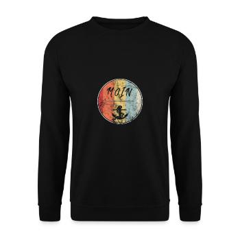 moin anker VINTAGE GRUNGE 2 - Unisex Pullover - Schwarz - Vorne - Alina (178cm) & Michal (187cm)