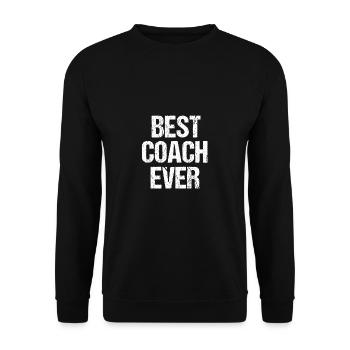 Best Coach Ever Trainer Gift - Unisex Sweatshirt - black - Front - Alina (178cm) & Michal (187cm)