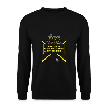 The Wars Schulkind Grundschule Erster Schultag Ein - Unisex Pullover - Schwarz - Vorne - Alina (178cm) & Michal (187cm)