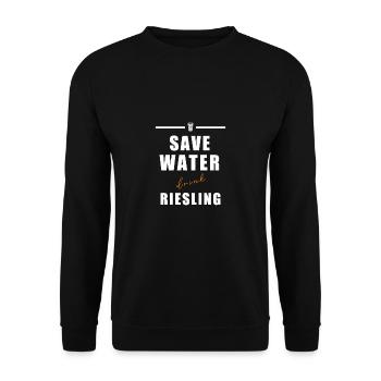 Pfälzer Winzer Schorle Riesling Weinstraße Pfalz - Unisex Pullover - Schwarz - Vorne - Alina (178cm) & Michal (187cm)