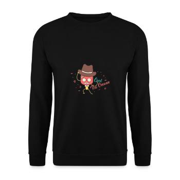 1-cold ice cream - Unisex Sweatshirt - black - Front - Alina (178cm) & Michal (187cm)