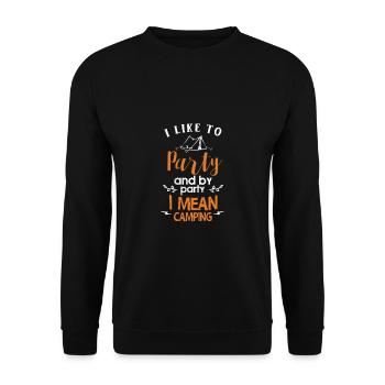 Camping - Camper - Campfire - Shirt - Unisex Pullover - Schwarz - Vorne - Alina (178cm) & Michal (187cm)