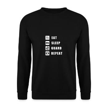 Police 110 Police uniform Policeman Police officer - Unisex Sweatshirt - black - Front - Alina (178cm) & Michal (187cm)