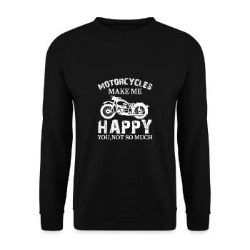 Moto moto moto shirt - Sweat-shirt Unisexe - noir - Devant - Alina (178cm) & Michal (187cm)