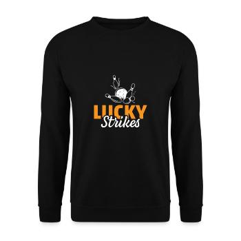Bowling - Bowling - Shirt - Unisex Sweatshirt - black - Front - Alina (178cm) & Michal (187cm)