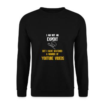 Koch - Expert - Cook - Shirt - Unisex Pullover - Schwarz - Vorne - Alina (178cm) & Michal (187cm)