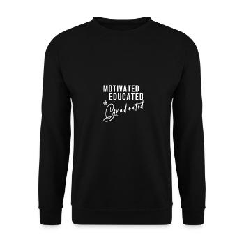 Bachelor Master Doctor Degree Graduation Engineer - Unisex Sweatshirt - black - Front - Alina (178cm) & Michal (187cm)