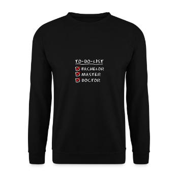 Bachelor Master Doctor Degree Graduation Engineer - Unisex Sweatshirt - black - Front - Alina (178cm) & Michal (187cm)
