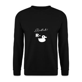 Ruhenstand Rente Pension Abschied Arbeit Abschieds - Unisex Pullover - Schwarz - Vorne - Alina (178cm) & Michal (187cm)