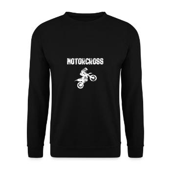 Motorcross Dirt Bike Gifts - Unisex Sweatshirt - black - Front - Alina (178cm) & Michal (187cm)