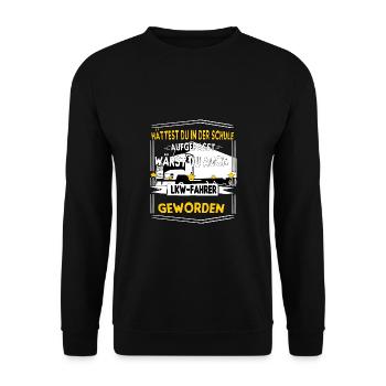 LKW Fahrer Beruf Disponent LKW LKW LKW Geschenkide - Unisex Pullover - Schwarz - Vorne - Alina (178cm) & Michal (187cm)