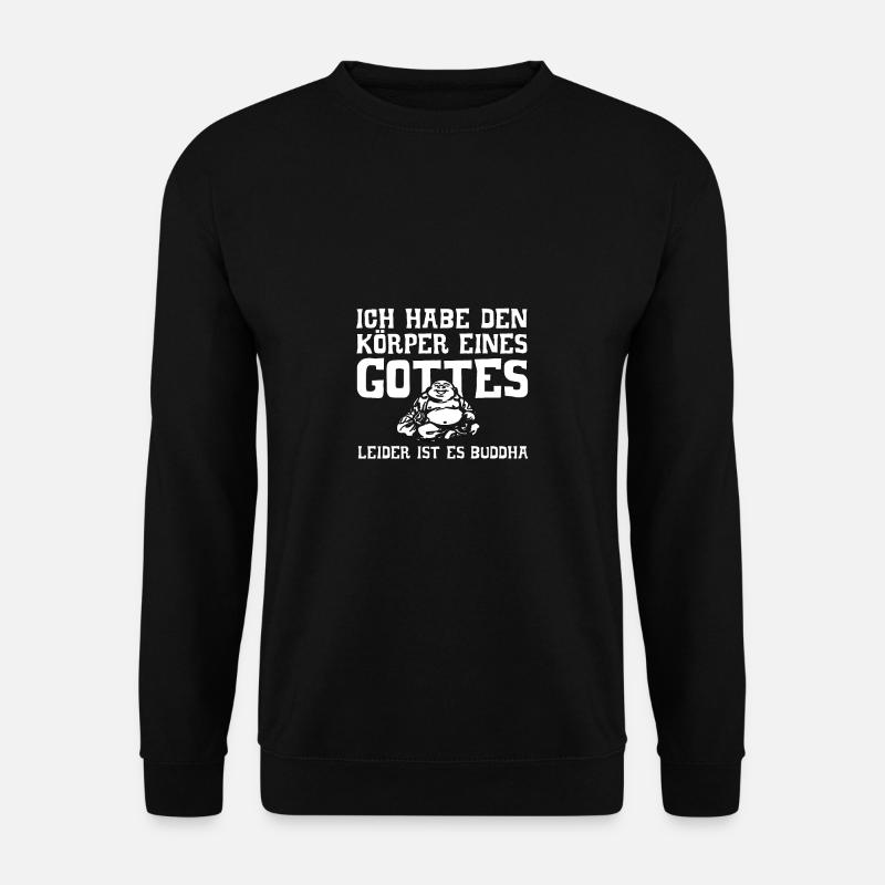 Dick Fett Dicker Übergewicht Übergewichtig dick - Unisex Pullover - Schwarz