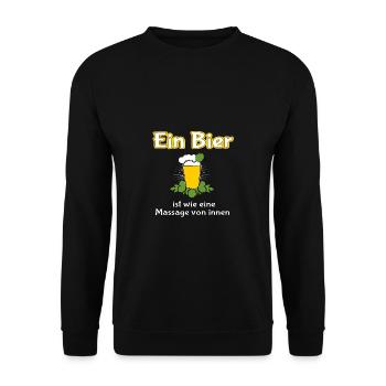 Bier Beer Bier Bier Hopfen Bier Biershirt Bier - Unisex Pullover - Schwarz - Vorne - Alina (178cm) & Michal (187cm)
