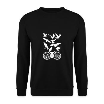 Ornithologie d'oiseaux rapaces ornithologue - Sweat-shirt Unisexe - noir - Devant - Alina (178cm) & Michal (187cm)