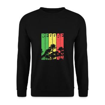 Reggae Rasta Rastafari Jamaika - Unisex Pullover - Schwarz - Vorne - Alina (178cm) & Michal (187cm)