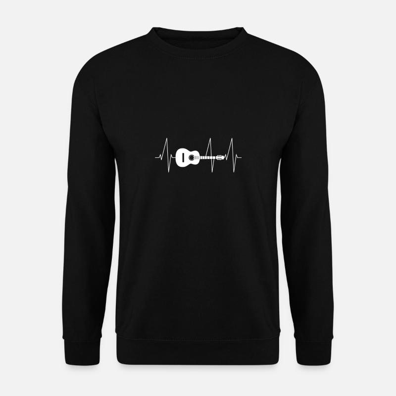 Gitarre T-Shirt Musiker Herren Geschenkidee Gitarr - Unisex Pullover - Schwarz