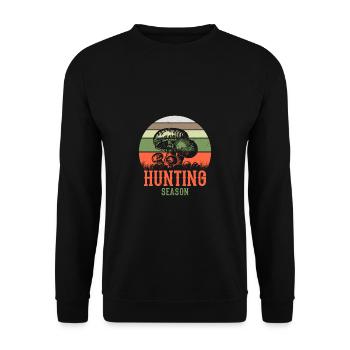 Mushrooms mushroom picking mushroom hunter-gathere - Unisex Sweatshirt - black - Front - Alina (178cm) & Michal (187cm)